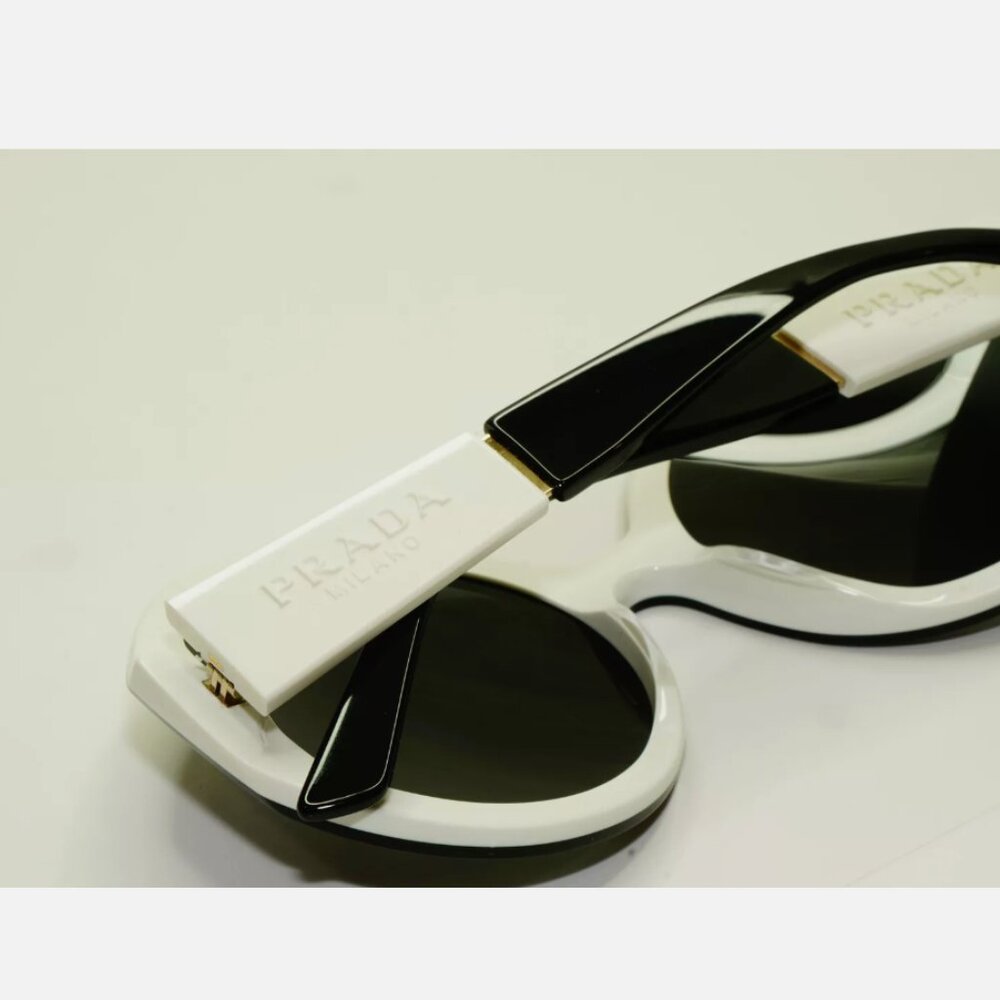 Prada Black White Milano Womens Sunglasses Italy - Picture 8 of 9